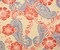 Beige-Orange-Multi Rayon Floral Printed Challis Woven Fabric By the Yard